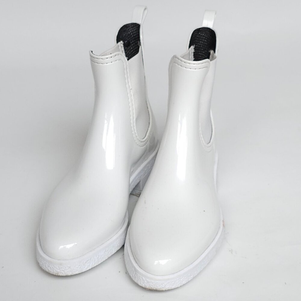 Lemon Jelly Chelsea Rain Boots WHITE $150 Retail made in Portugal size 37
